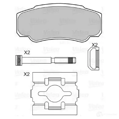 Тормозные колодки дисковые, комплект VALEO 23 921 598570 617FYV4 233032 - Изображение 1
