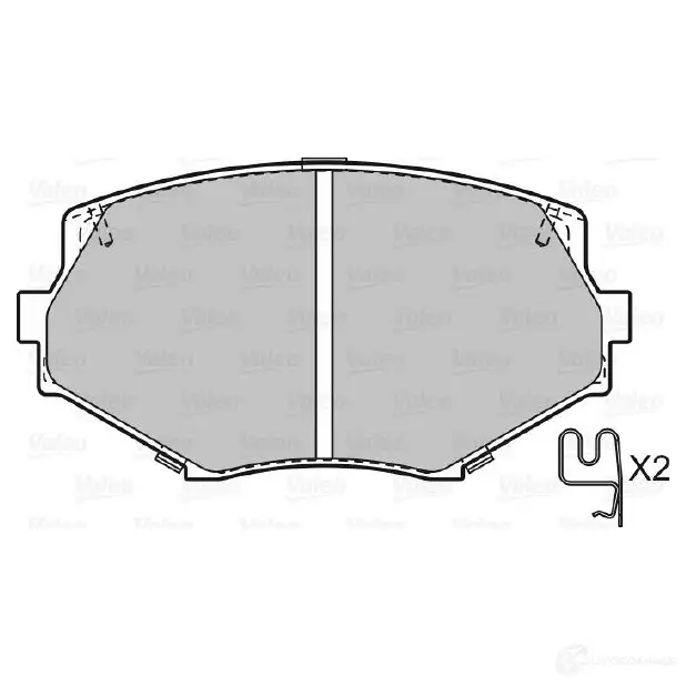 Тормозные колодки дисковые, комплект VALEO 3276425988361 233257 U9TD XL 598836 - Изображение 1