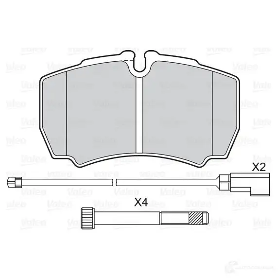 Тормозные колодки дисковые, комплект VALEO 5P 1P5 3276426015776 1206093726 601577 - Изображение 1
