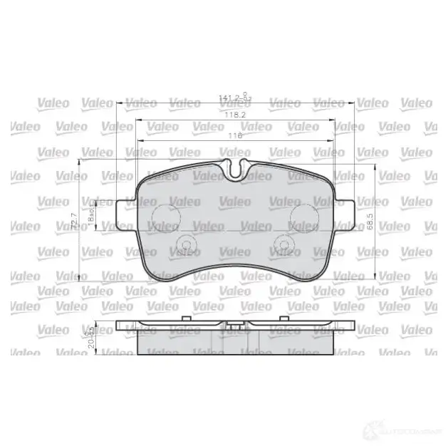Тормозные колодки дисковые, комплект VALEO 2 9232 GW388U 245351 872232