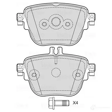 Тормозные колодки дисковые, комплект VALEO ZQIK 9D 1437877237 601765 изображение 0