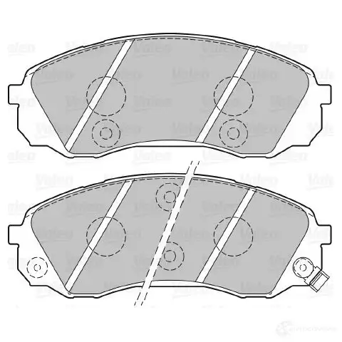Тормозные колодки дисковые, комплект VALEO 223422 301077 D H220MK 3276423010774 - Изображение 1