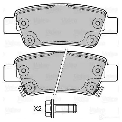 Тормозные колодки дисковые, комплект VALEO 233529 M1UWI 9M 3276426010382 601038 изображение 0