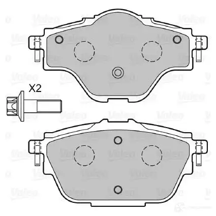Тормозные колодки дисковые, комплект VALEO EV G5EK 601395 3276426013956 1206092380 - Изображение 1