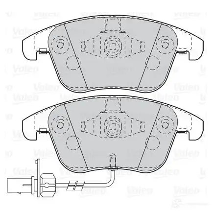 Тормозные колодки дисковые, комплект VALEO 1205903164 G35 BE8W 3276423020988 302098 - Изображение 1
