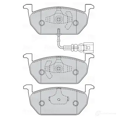 Тормозные колодки дисковые, комплект VALEO 7C N7IDV 302222 1437874566 - Изображение 1