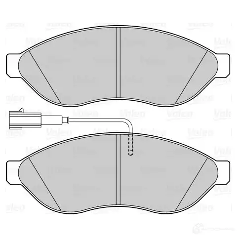 Тормозные колодки дисковые, комплект VALEO 302263 8U 8KQHP 1437874570 изображение 0