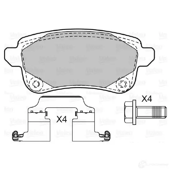 Тормозные колодки дисковые, комплект VALEO XS FIG 3276426014847 1206092974 601484 изображение 0