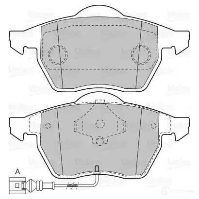 Тормозные колодки дисковые, комплект VALEO 21 911 D1IC8F 232844 598355
