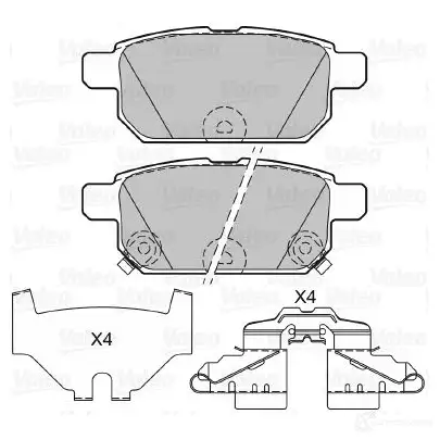 Тормозные колодки дисковые, комплект VALEO 3276426012850 601285 IXYC XB0 233592 - Изображение 1