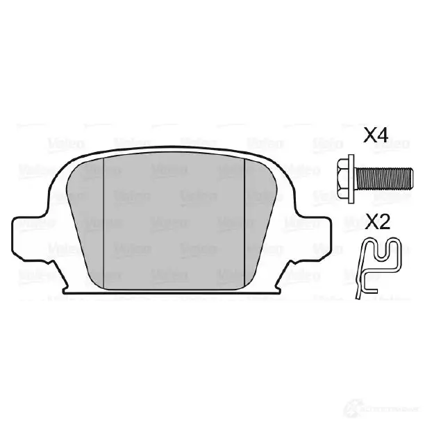 Тормозные колодки дисковые, комплект VALEO 598457 MHKLE 232930 23 284 изображение 0