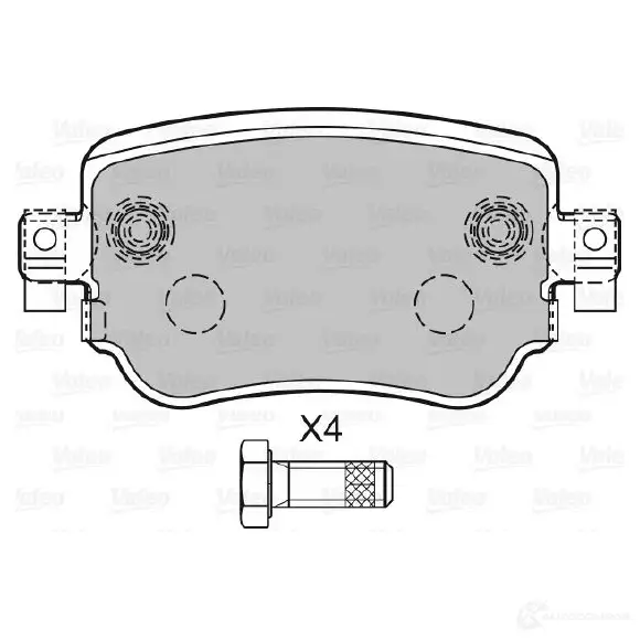 Тормозные колодки, комплект VALEO 601392 1206092326 QL0 YP 3276426013925 - Изображение 1