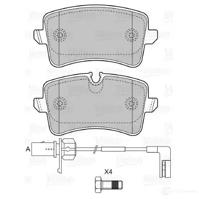 Тормозные колодки дисковые, комплект VALEO 3276426013789 4AW ZTRR 601378 233655 изображение 0