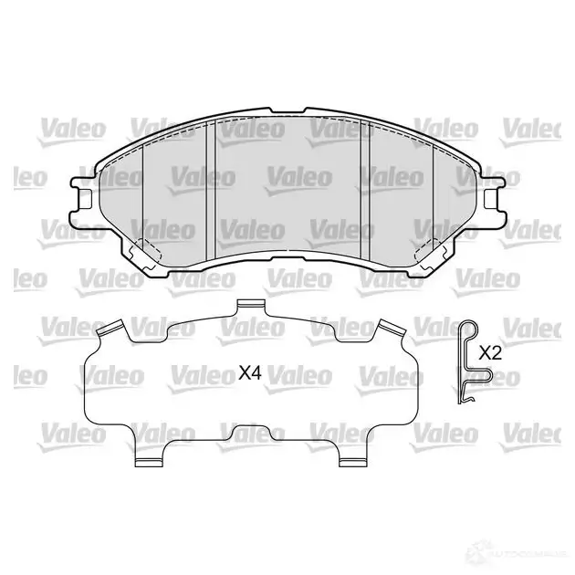 Тормозные колодки дисковые, комплект VALEO 9 ZUDTYC 1437875276 601667