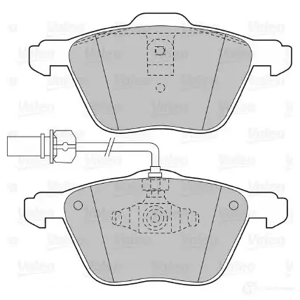 Тормозные колодки дисковые, комплект VALEO C9FK09 232 69 598565 233028 - Изображение 1
