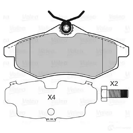 Тормозные колодки, комплект VALEO T9 I5GQC 601429 3276426014298 1206092722