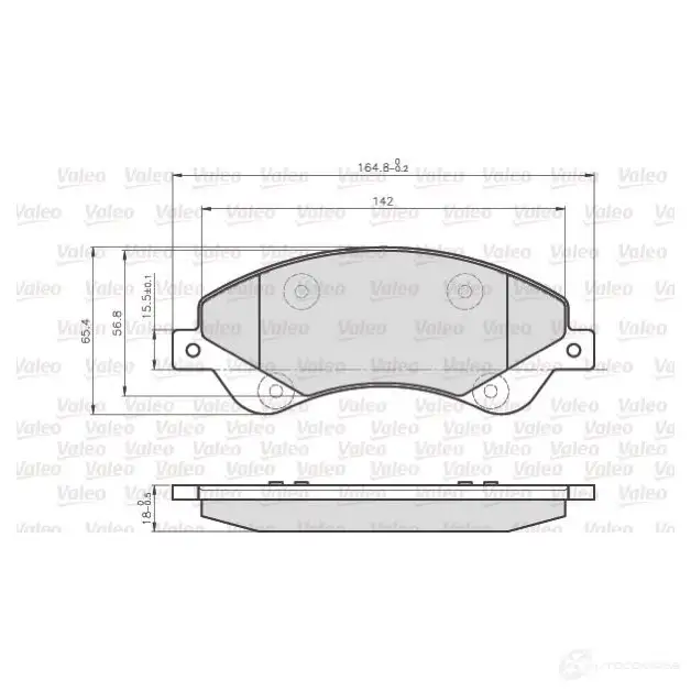 Тормозные колодки дисковые, комплект VALEO 245398 872818 298 18 JHRXSFC - Изображение 1