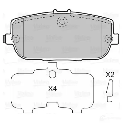 Тормозные колодки дисковые, комплект VALEO 233182 598746 C W3NZT5 3276425987463 - Изображение 1