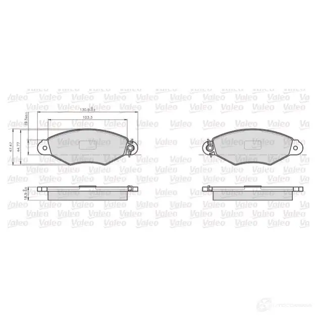 Тормозные колодки дисковые, комплект VALEO 2 1981 872981 245410 E5ISZO7 - Изображение 1