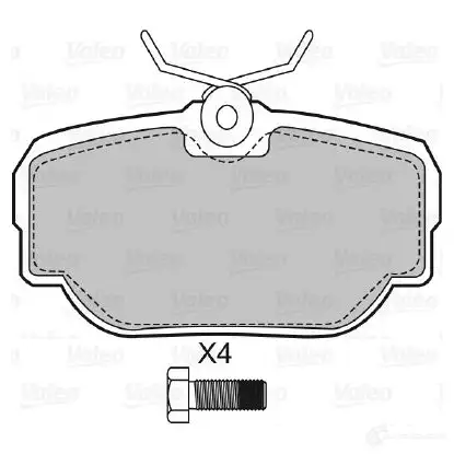 Тормозные колодки дисковые, комплект VALEO 598499 0SX97 234 58 232972 - Изображение 1