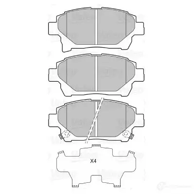 Тормозные колодки дисковые, комплект VALEO 601060 1206090048 ZUK YC2 3276426010603 изображение 0