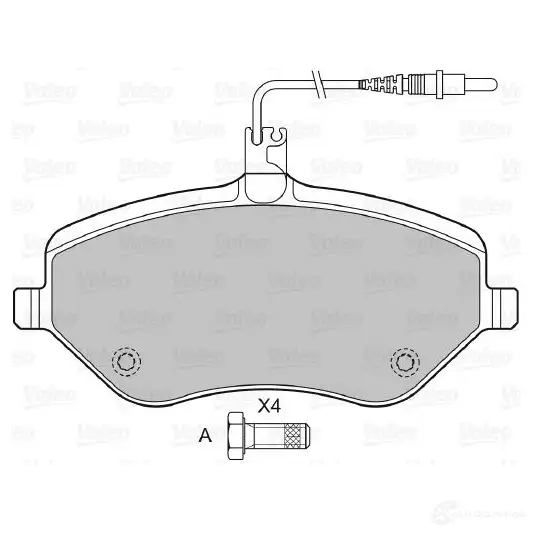 Тормозные колодки дисковые, комплект VALEO 598663 A89 VI 233115 3276425986633 - Изображение 1