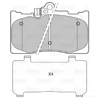 Тормозные колодки дисковые, комплект VALEO 233619 AIVE X 601316 3276426013161 - Изображение 1