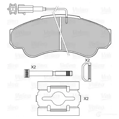 Тормозные колодки дисковые, комплект VALEO SJMPG7W 233031 2 3919 598569 - Изображение 1