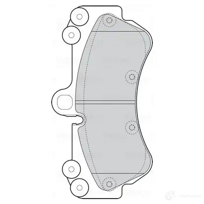 Тормозные колодки дисковые, комплект VALEO U9U163 I 302287 1437876427 - Изображение 1