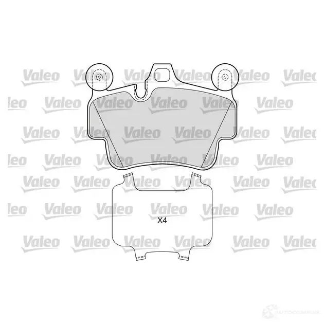 Тормозные колодки дисковые, комплект VALEO L3Z PE4V 601672 1437876399