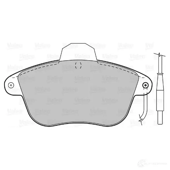 Тормозные колодки дисковые, комплект VALEO DAO1L8 598280 2150 7 232787 - Изображение 1