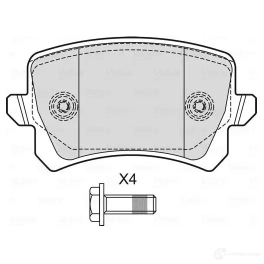 Тормозные колодки дисковые, комплект VALEO 601700 1437877046 7F0 FLP