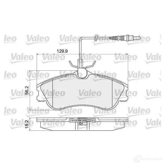 Тормозные колодки дисковые, комплект VALEO 23125 23 124 872124 245338 - Изображение 1