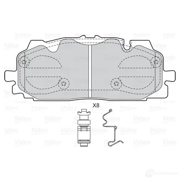 Тормозные колодки дисковые, комплект VALEO 1206093742 601595 3276426015950 1K4OX N изображение 0