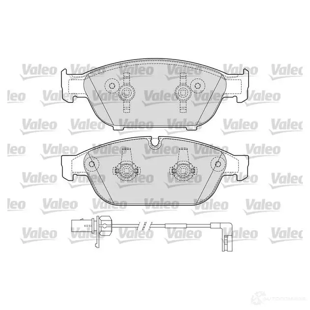 Тормозные колодки дисковые, комплект VALEO QGNI R 601659 1437876795