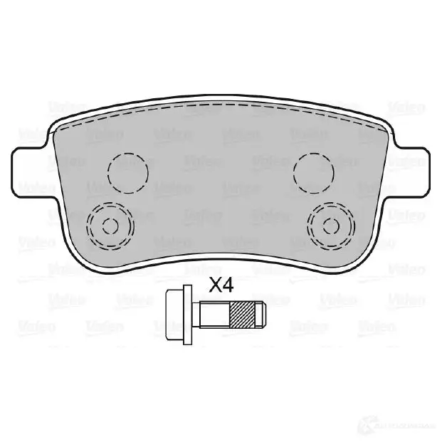 Тормозные колодки дисковые, комплект VALEO U RIKWND 601490 233678 3276426014908