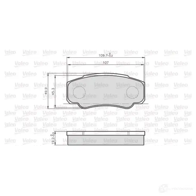 Тормозные колодки дисковые, комплект VALEO 872921 245405 239 21 NLFU47Y - Изображение 1