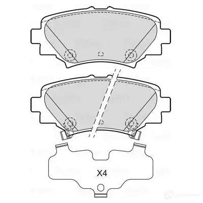 Тормозные колодки дисковые, комплект VALEO 1X7 KWA 1437877043 601736 изображение 0