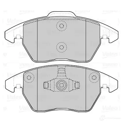 Тормозные колодки дисковые, комплект VALEO K01M2D Z 1437874347 302300 - Изображение 1