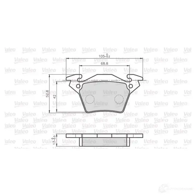 Тормозные колодки дисковые, комплект VALEO 245328 BFJVY13 872020 230 20 изображение 0