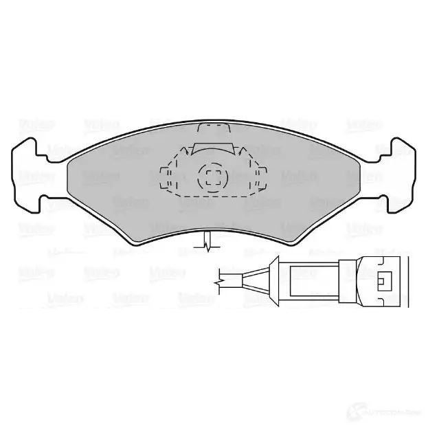 Тормозные колодки дисковые, комплект VALEO EKNOZ 2 0753 598042 232601 изображение 0