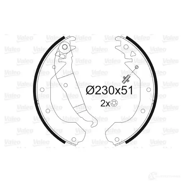 Тормозные колодки VALEO 230943 3276425620582 562058 U3H8 U5T
