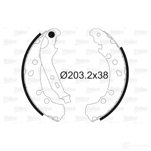 Барабанные тормозные колодки, комплект VALEO 564108 1206036216 HD5 BP 3276425641082
