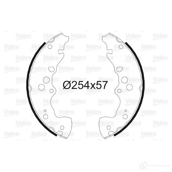Барабанные тормозные колодки, комплект VALEO F 08PT 3276425640627 564062 1206035838