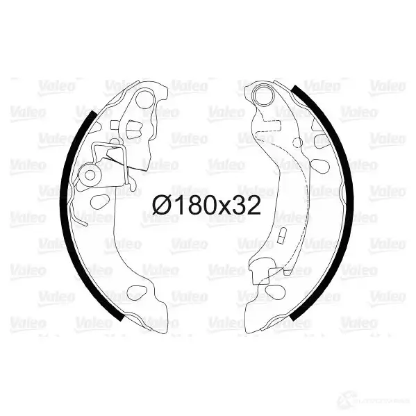 Барабанные тормозные колодки, комплект VALEO PBTC M 3276425640818 1206036038 564081