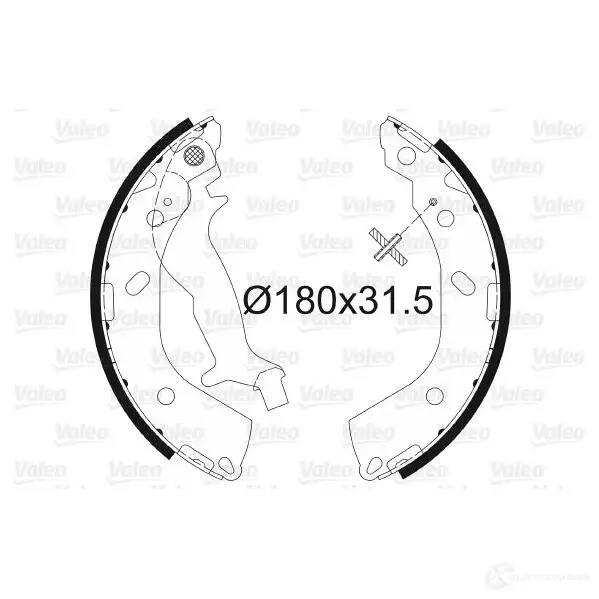 Барабанные тормозные колодки, комплект VALEO W E8ODLU 564091 3276425640917 1206036106