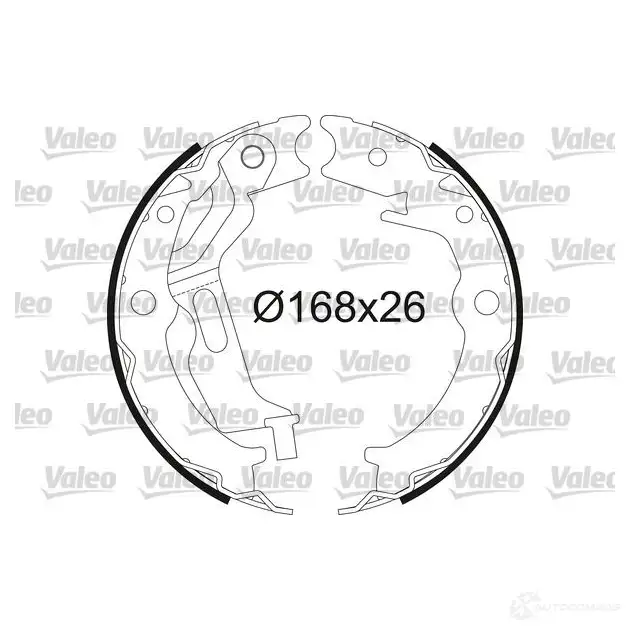 Барабанные тормозные колодки, комплект VALEO U3P2 1 564232 1438523291