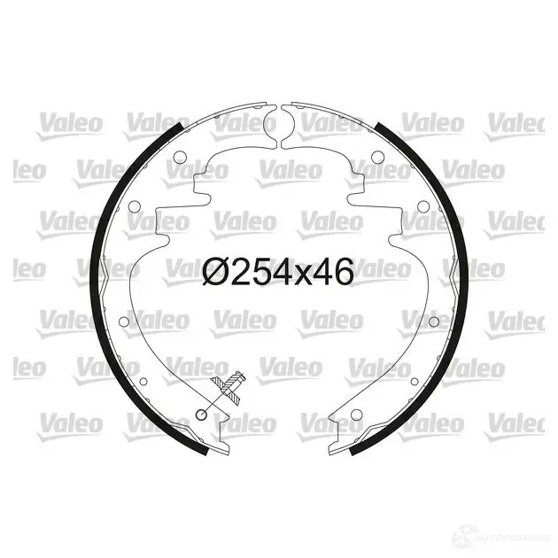 Барабанные тормозные колодки, комплект VALEO R 4SRJQ 1438523292 564231 изображение 0