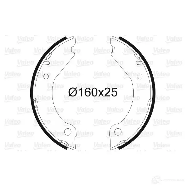 Тормозные колодки ручника, комплект VALEO 8C58 1C 562765 1206034924 3276425627659