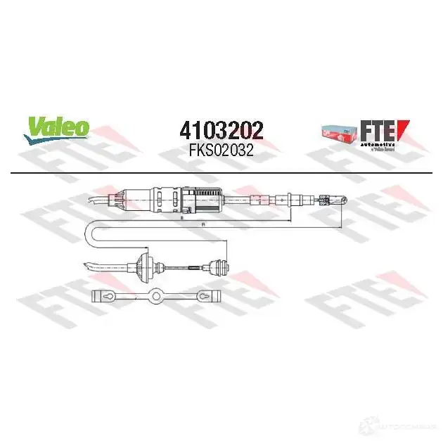 Трос сцепления VALEO 1437871977 4103202 H AOFGDY